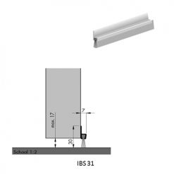 TESNILO KRTAČA 300CM/31 ALU RAVNA