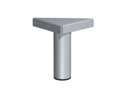 NOGA ZA POSTELJO 20CM FI60MM MAT KROM + KOTNIK