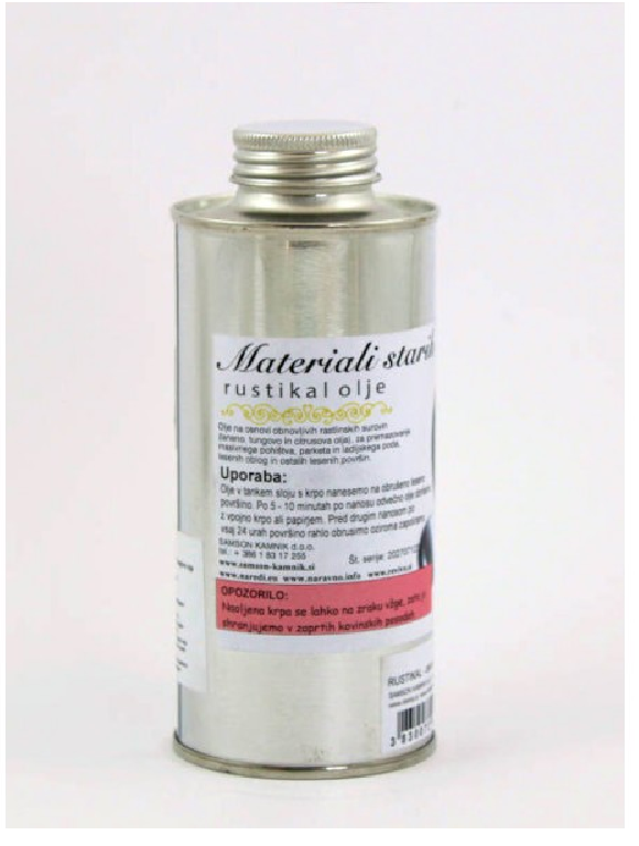 RUSTIKAL OLJE ZA ZAŠČITO NOTRANJIH LESENIH POVRŠIN 250ml