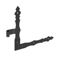 SPONA ČRNA KOTNA 350*300 ZG.+SP.